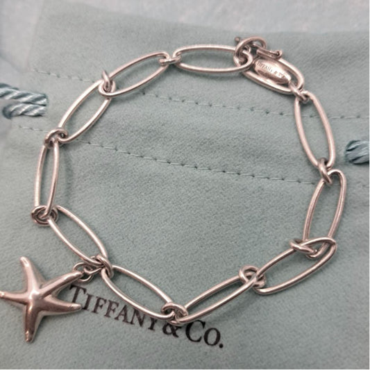 Authentic Tiffany & Co Peretti STARFISH 7 INCH Oval links bracelet