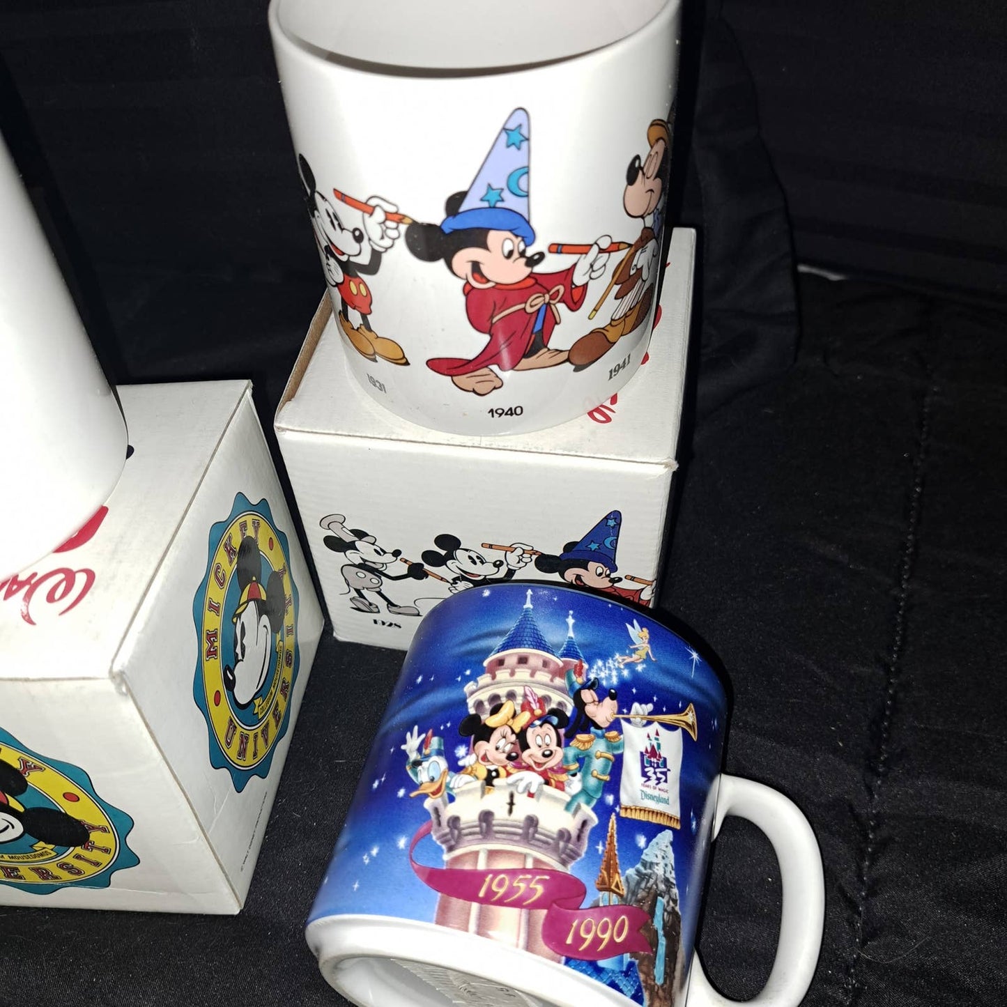 4 Very Vintage Mickey Mouse Through the Years Cups Circa 1980