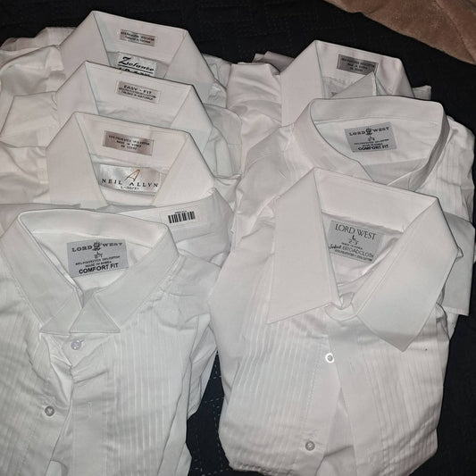 7 TUX Shirts INCLUDED - 6 Men's Size Large/ or womens XL one is 2XL