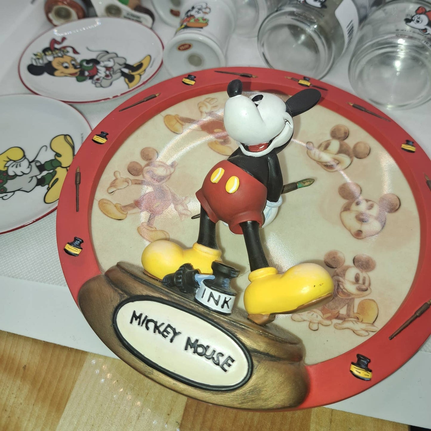 Add Fun to your table! 8 Mickey & Minnie Salt Pepper-Vintage Plates
