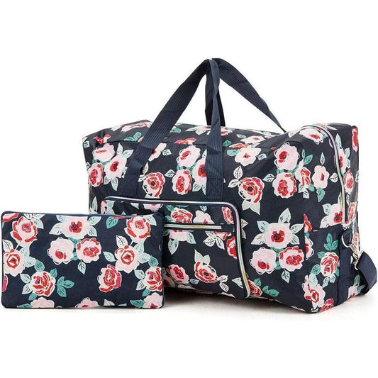 Arxus Large Foldable Travel Bag with Shoulder Strap, Rose
