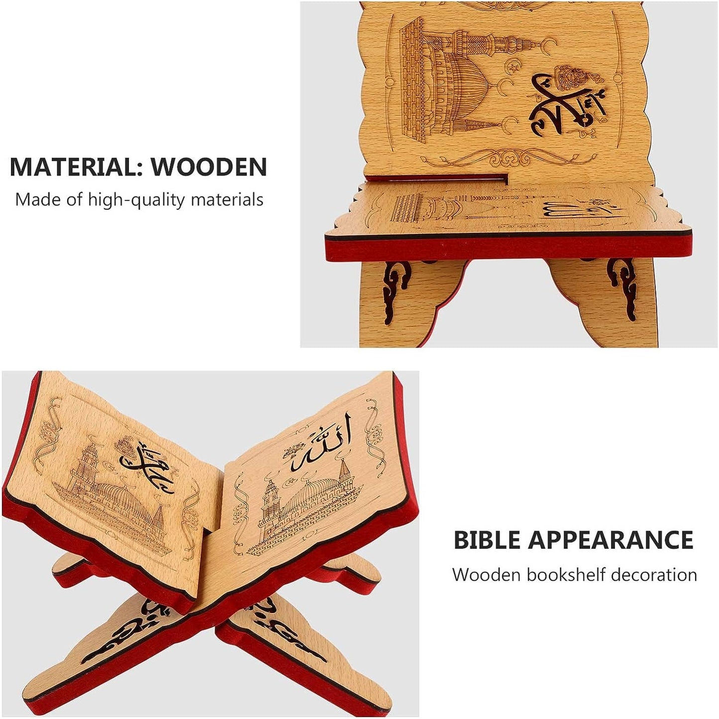 Wooden Book Holder-Folding  - Cook -Music