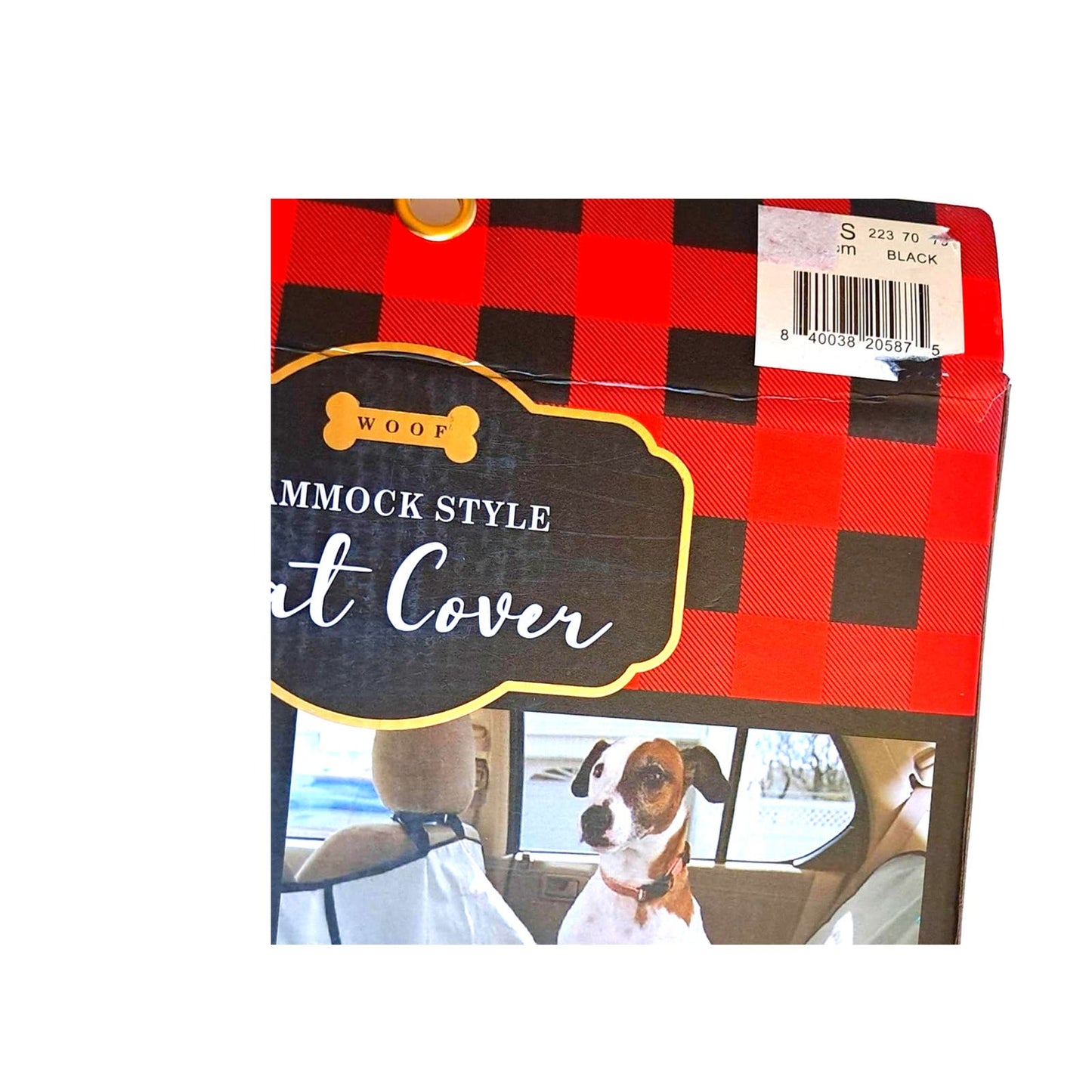 WOOF hammock style pet seat cover NEW IN Box BLACK Universal Fit