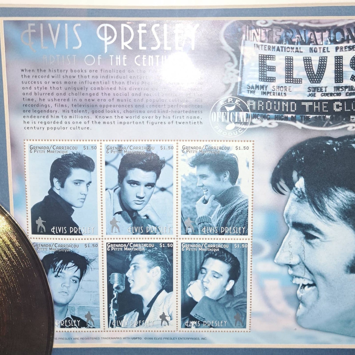 RARE!!! ELVIS PRESLEY Viva Las Vegas 24kt GOLD by Elvis Presley Enterprises