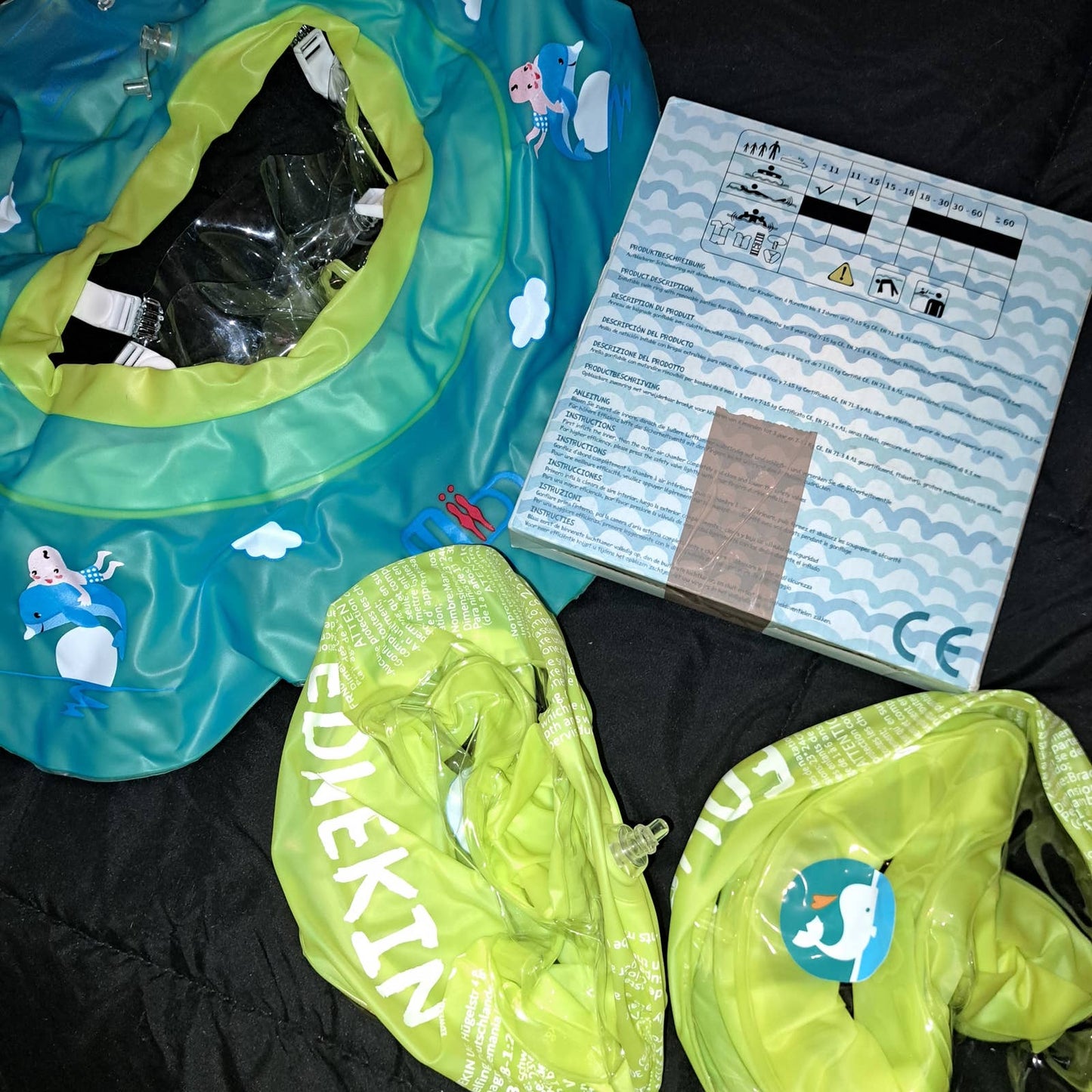 NEW - 2 Child Swimming Seat Tubes PLUS 1 set Arm Floaties with pump