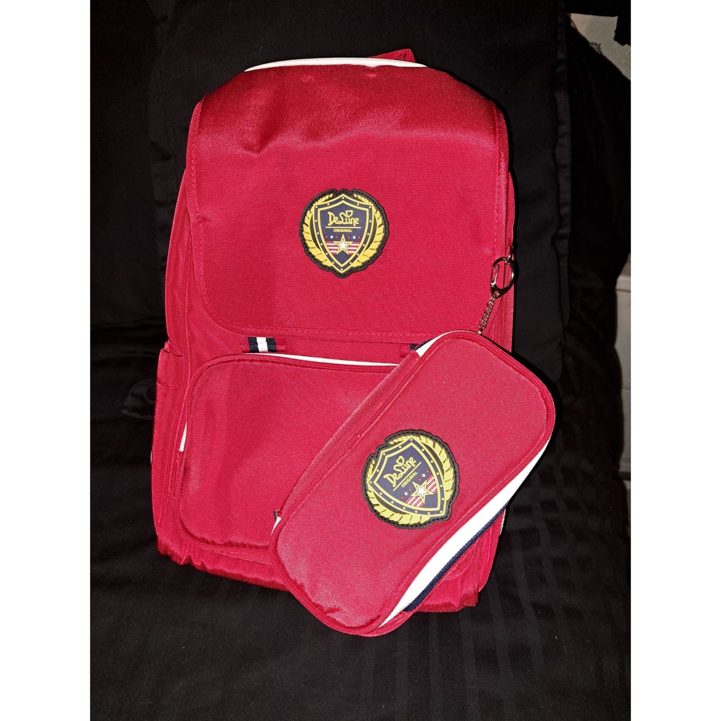 SALE!!! NIB -Kids BACKPACK orthopedic European Delune RED with Pencil case