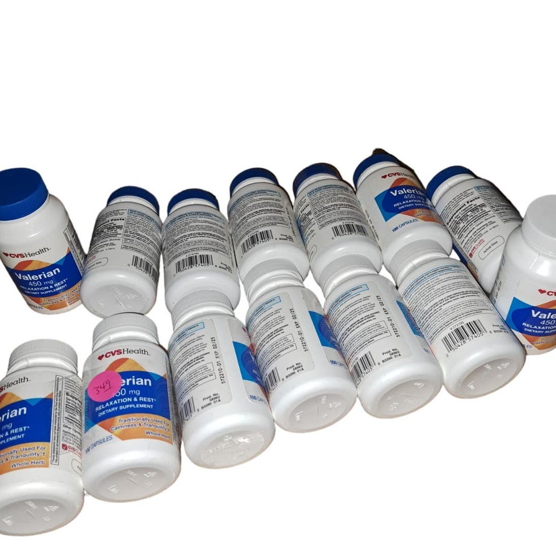 NEW Sealed Valerian LOT of 14 bottles CVS Health 450 Mg 100 Capsules per bottle