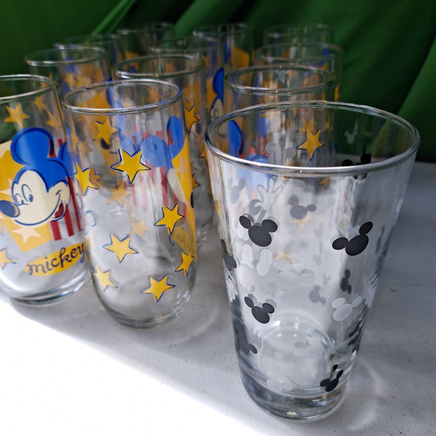 Very Vintage and FUN Disney Glass Set of 12 Tall Glasses