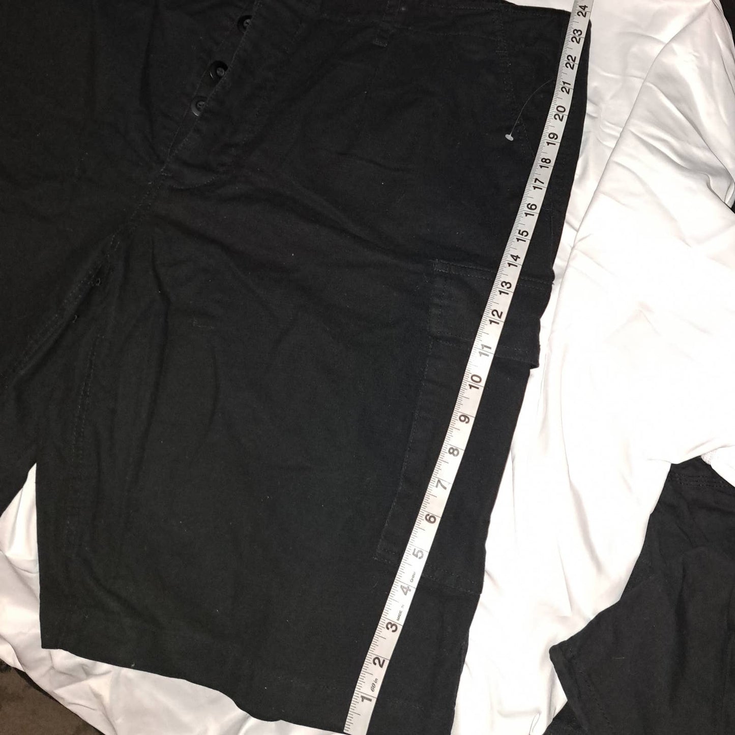 New Mens XXL Army style black prewashed Moleskin Bermuda military shorts