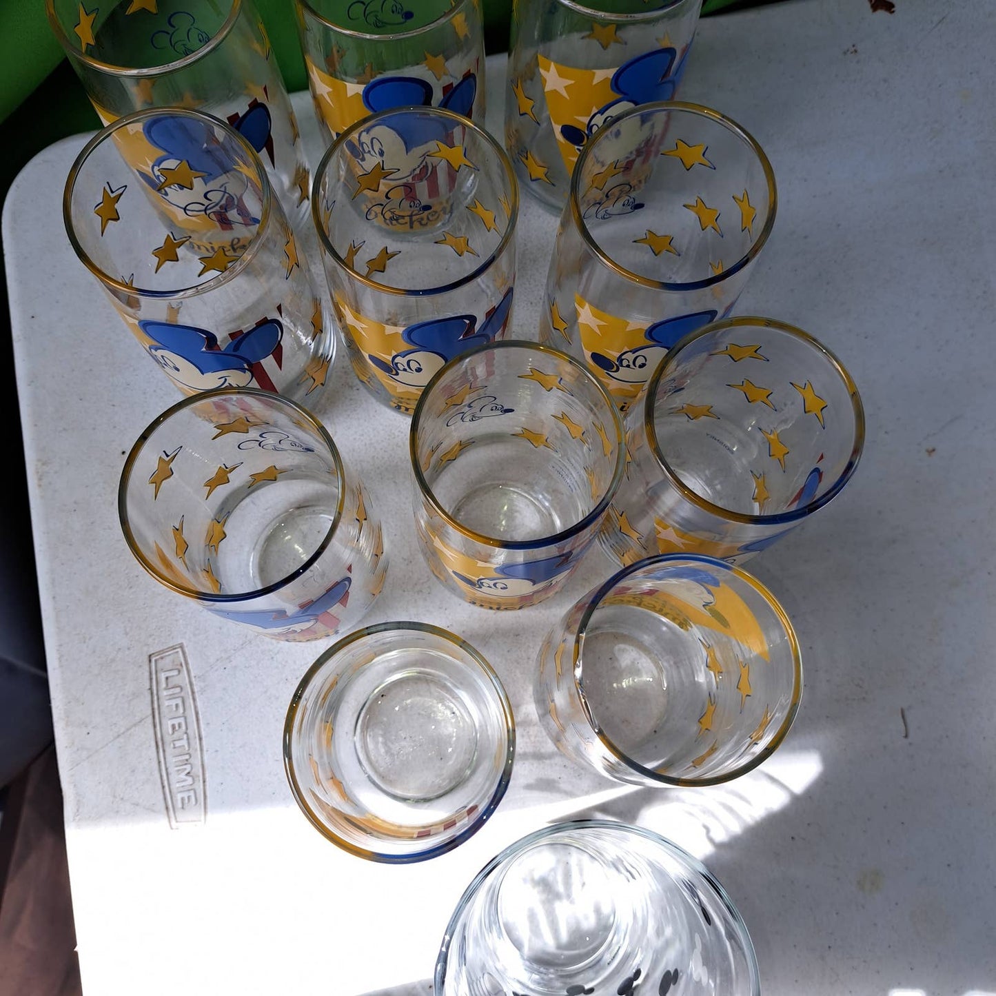 Very Vintage and FUN Disney Glass Set of 12 Tall Glasses