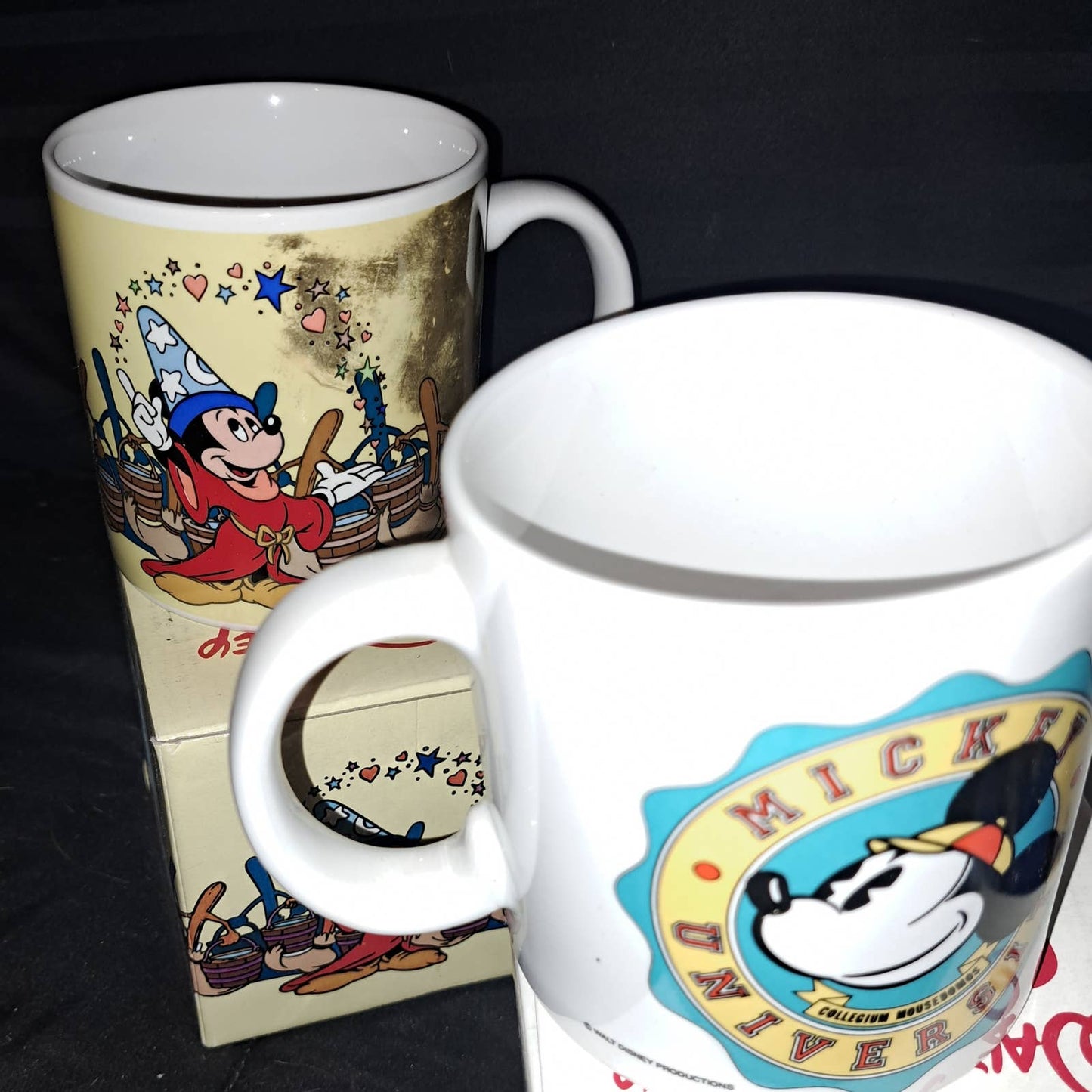 4 Very Vintage Mickey Mouse Through the Years Cups Circa 1980