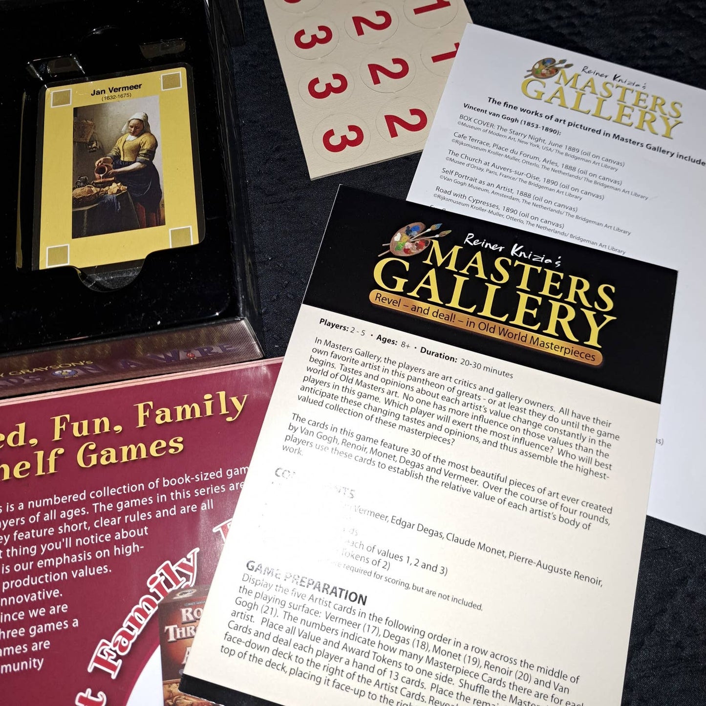 GAME NIGH FUN! 2 Games - Masters Gallery Art & Trans America Train Board games