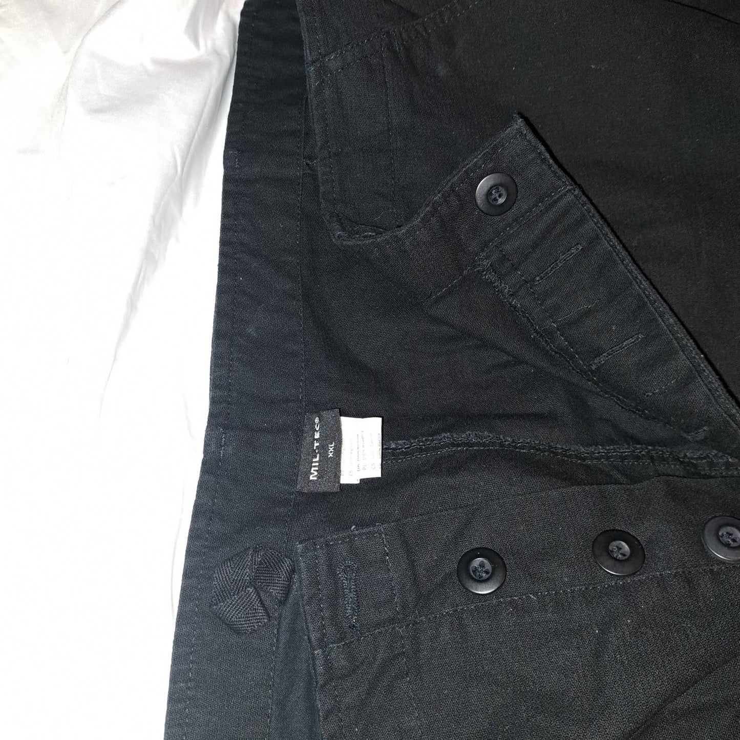New Mens XXL Army style black prewashed Moleskin Bermuda military shorts