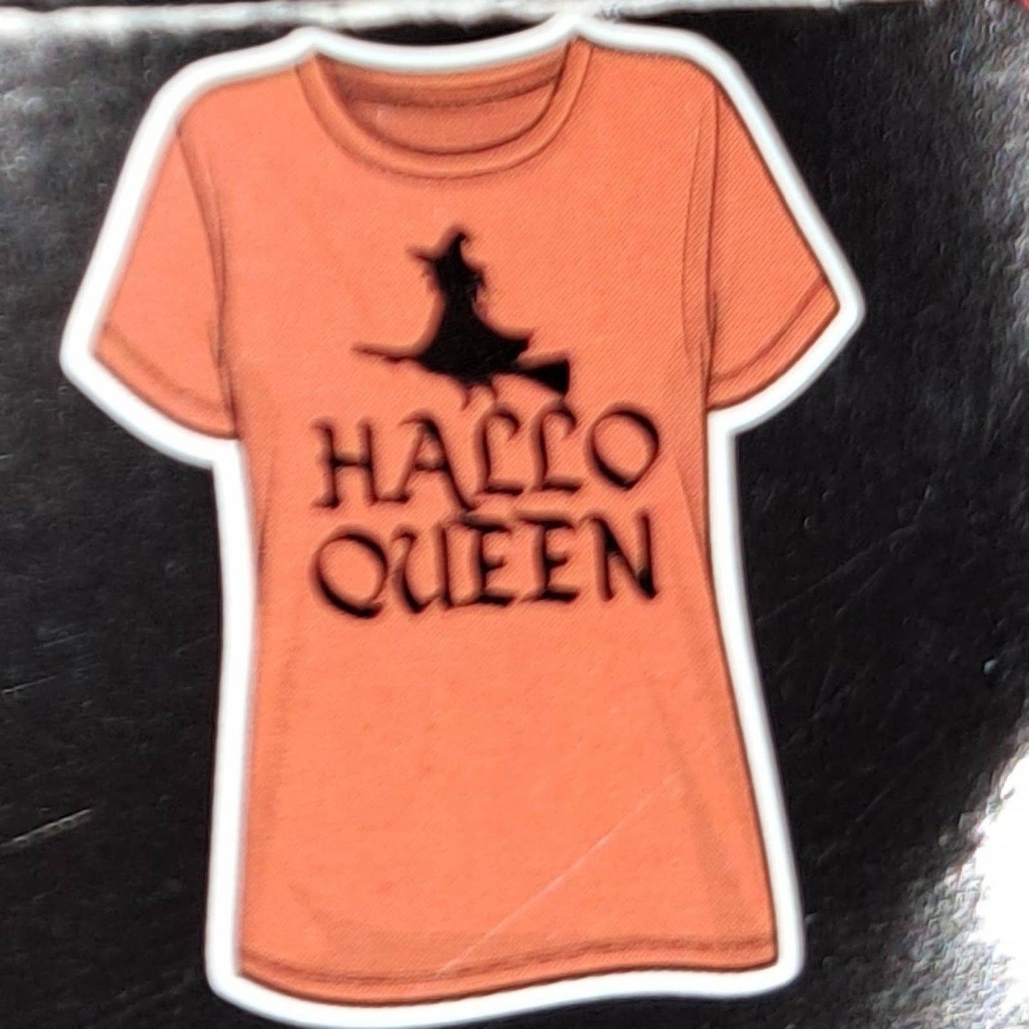 Halloween SALE! Ladies XL or Men M-L HalloQueen Tee, Sock, Pendant, Hat
