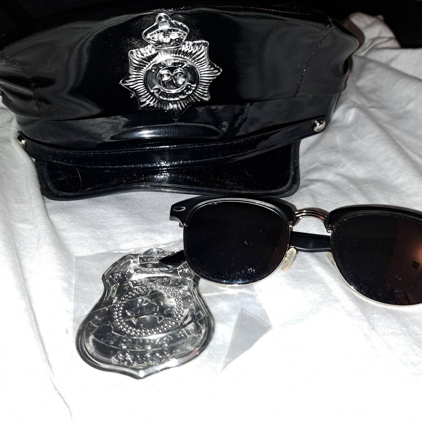 Halloween Sale! - Police Hat-Badge-Glasses