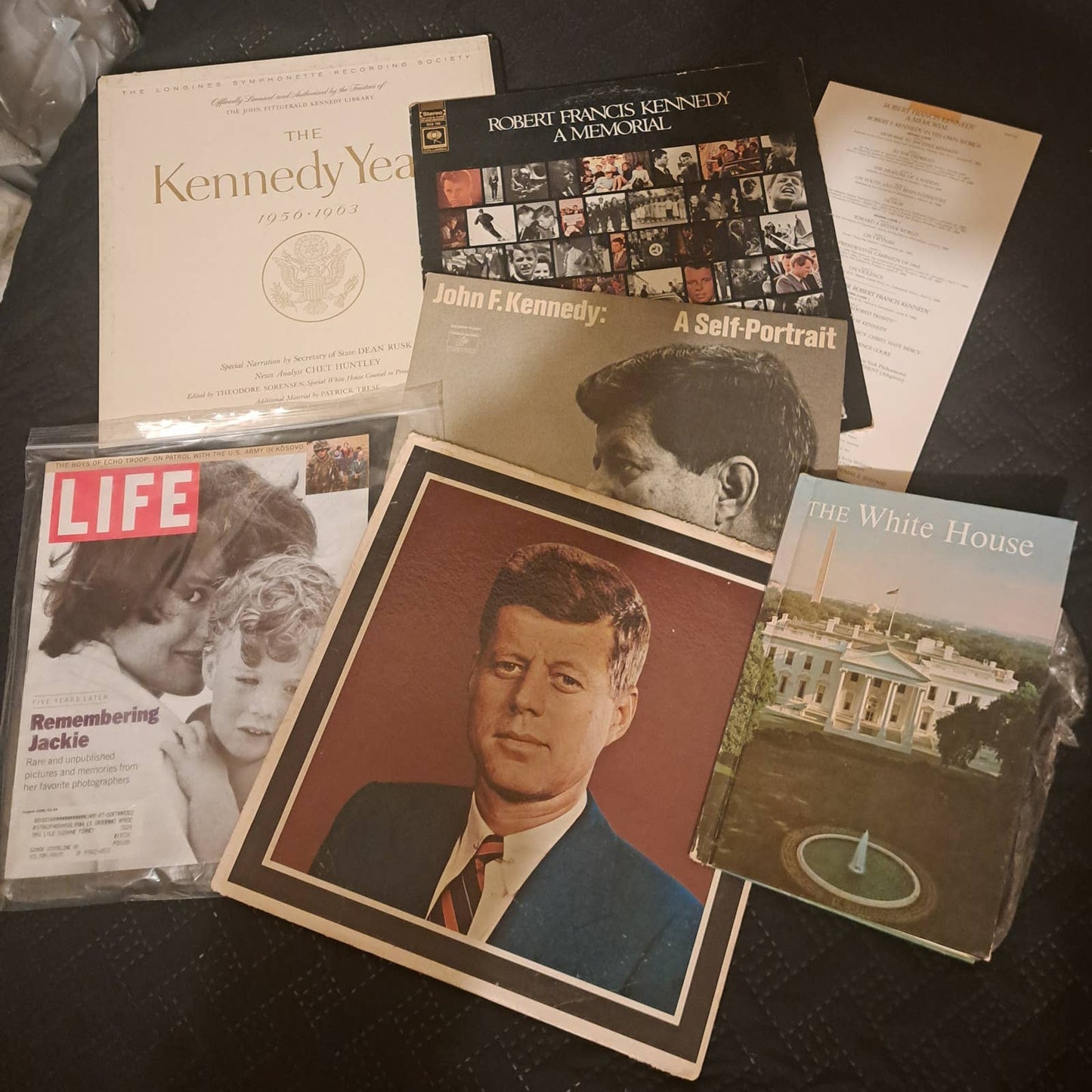 Wonderful Set of John F. Kennedy Vinyl Recordings in Original Cases More