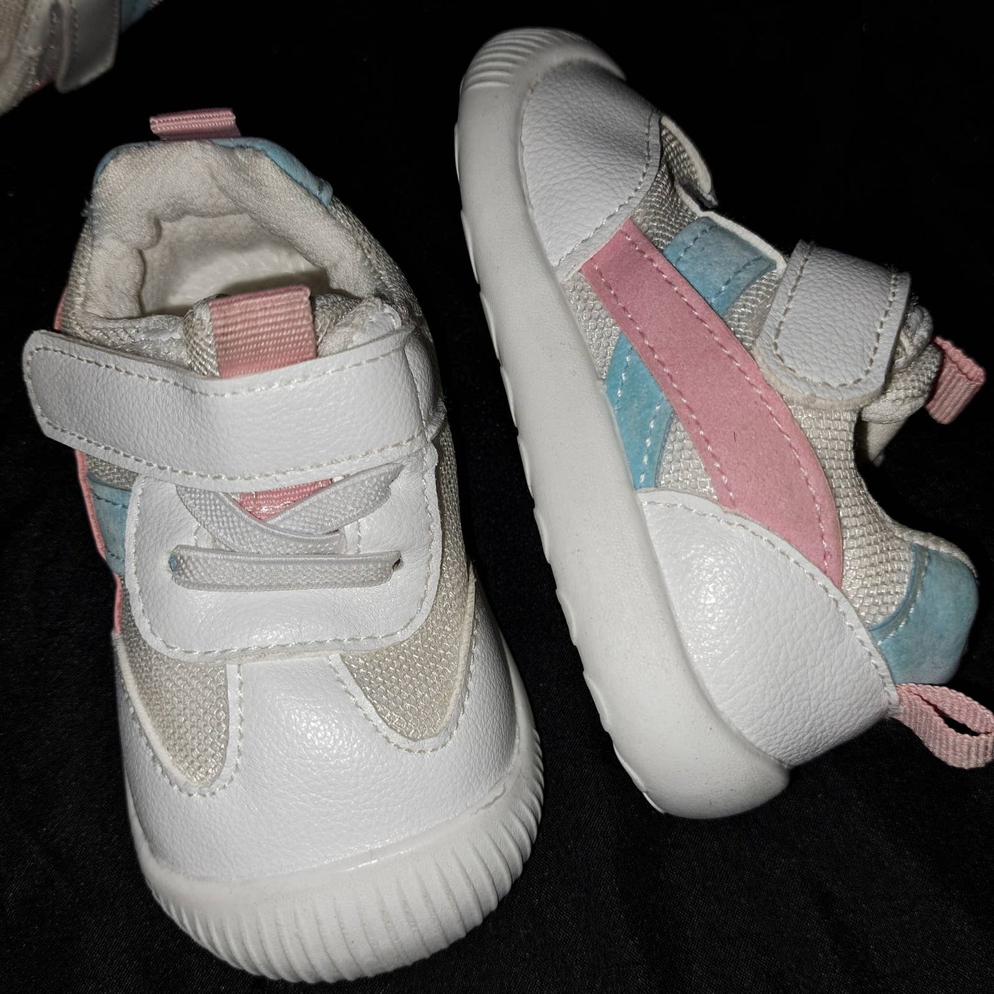 NEW MK Baby Shoes White Blue and Pink Stripes SZ 16 EU Baby
