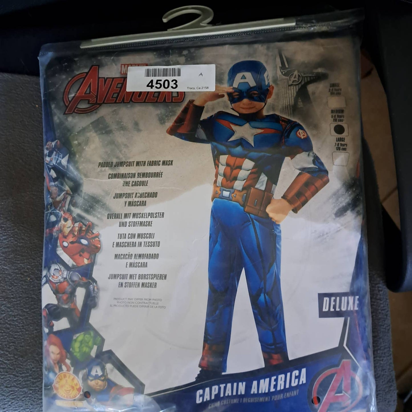 Halloween SALE! Avengers Captain America Deluxe Costume Med Child