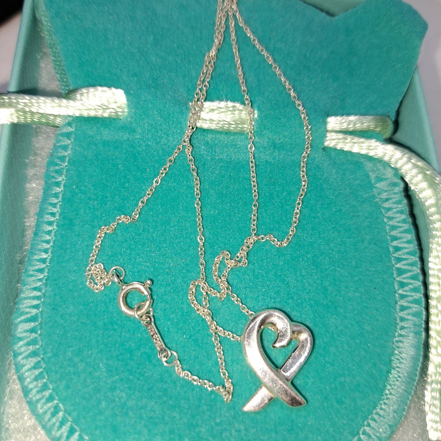 Authentic Tiffany Loving Heart necklace designed by Paloma Picasso