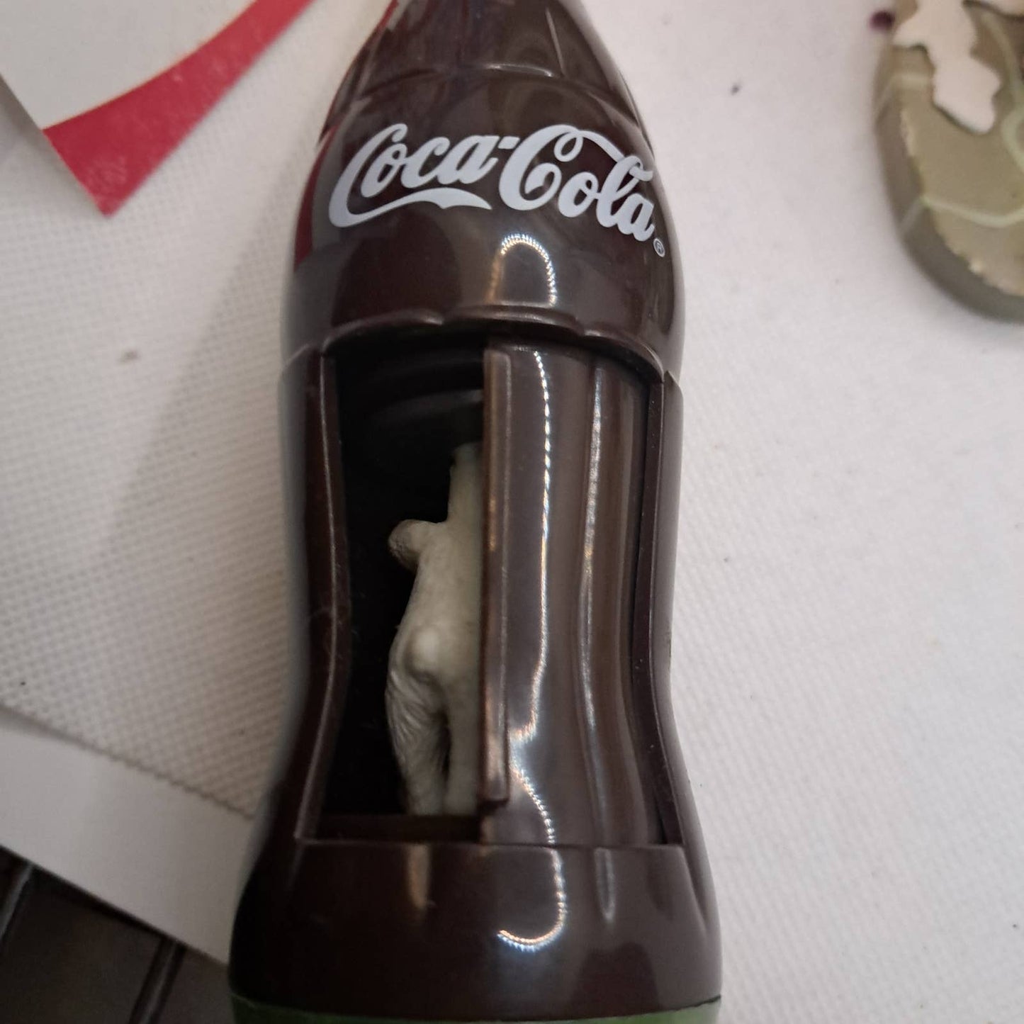 Vintage Coca Cola Ceramic Figurines & Tray Plus Twirling Coca Cola PolarBear and