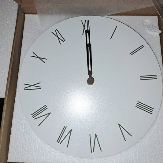 11.5 inch Large Wall Clock, Metal Retro Roman Numeral Clock, Black