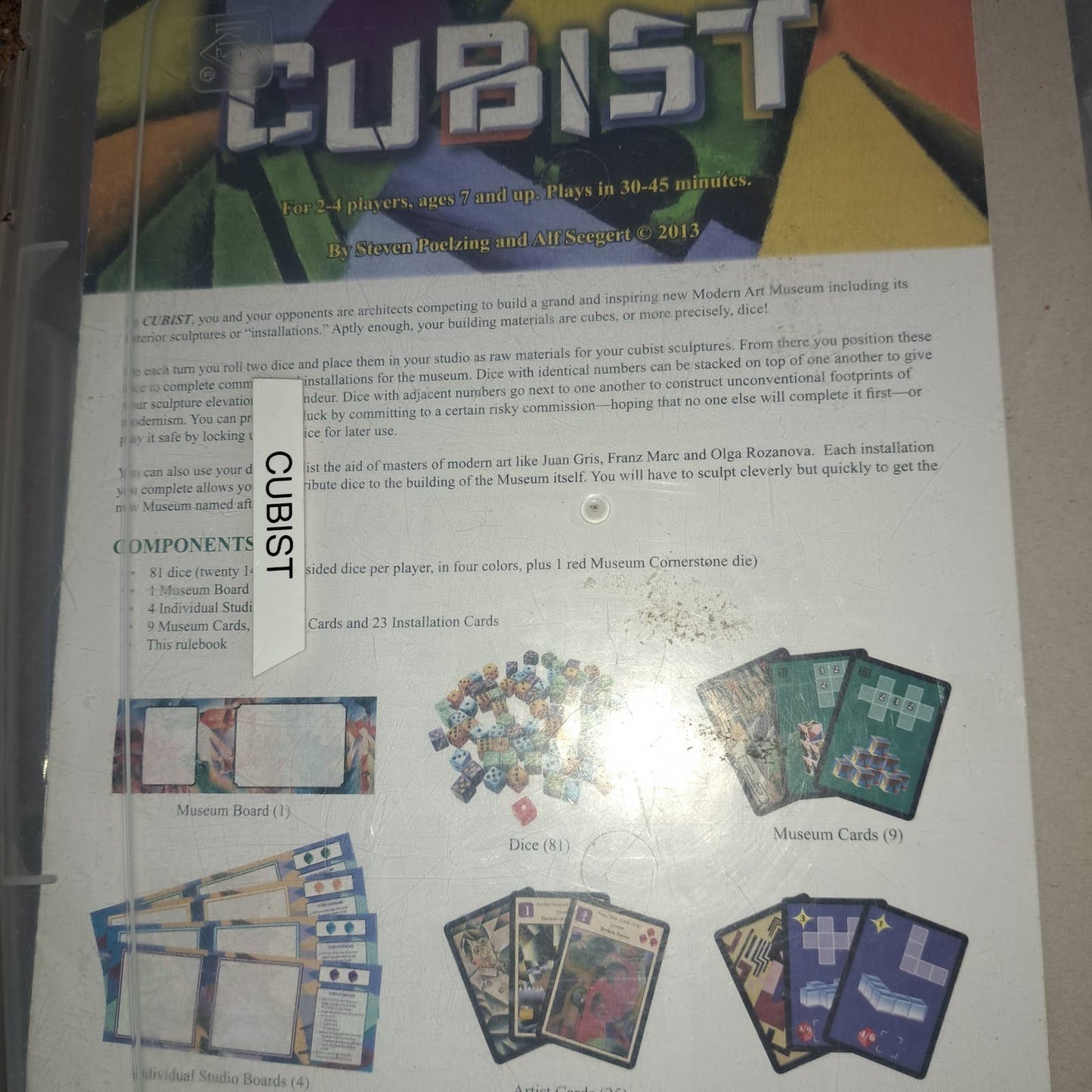 Cubist Board game Family FUN! A game of ART & design
