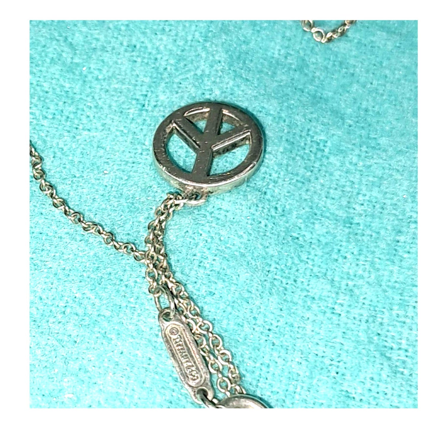 Tiffany PEACE SIGNS Bracelet & Necklace-COA's & Cleaning Tiffany Receipts
