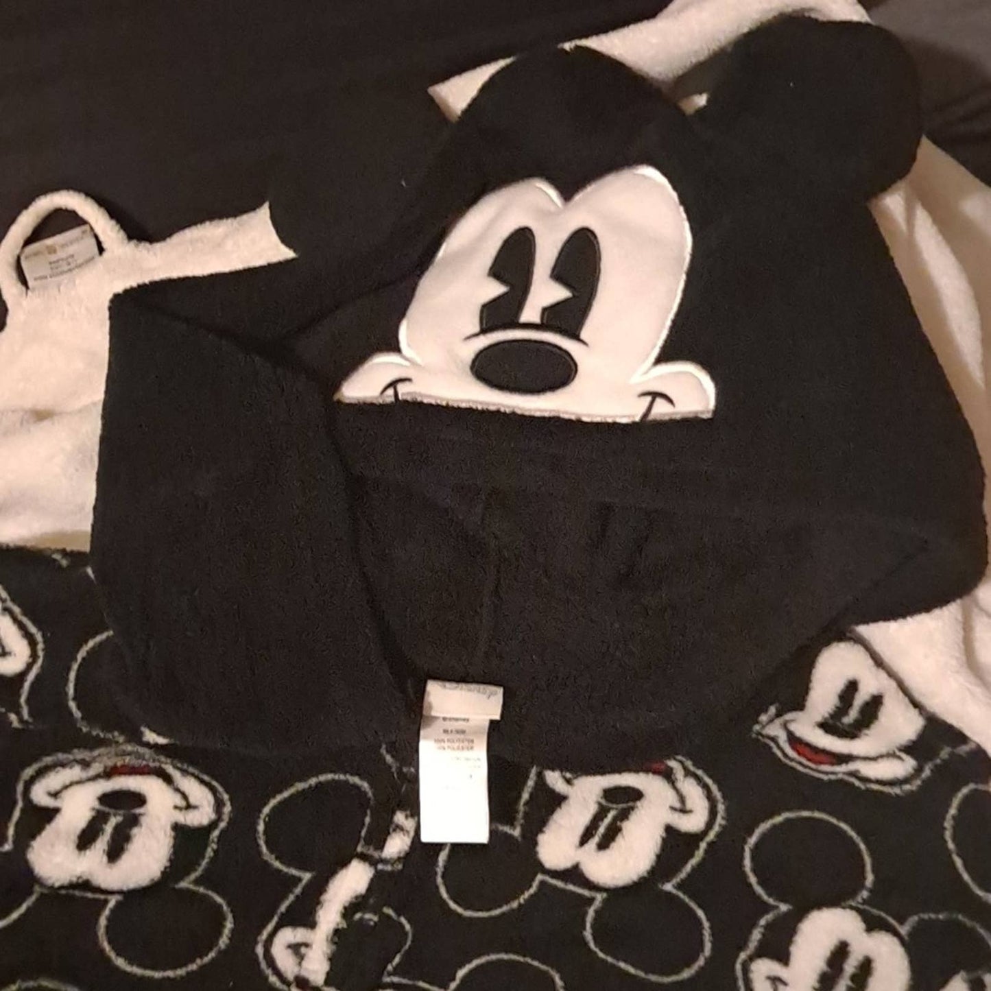 Unisex Disney - Mickey Mouse XL fleece with hooded adult PJ's- NEW With tags