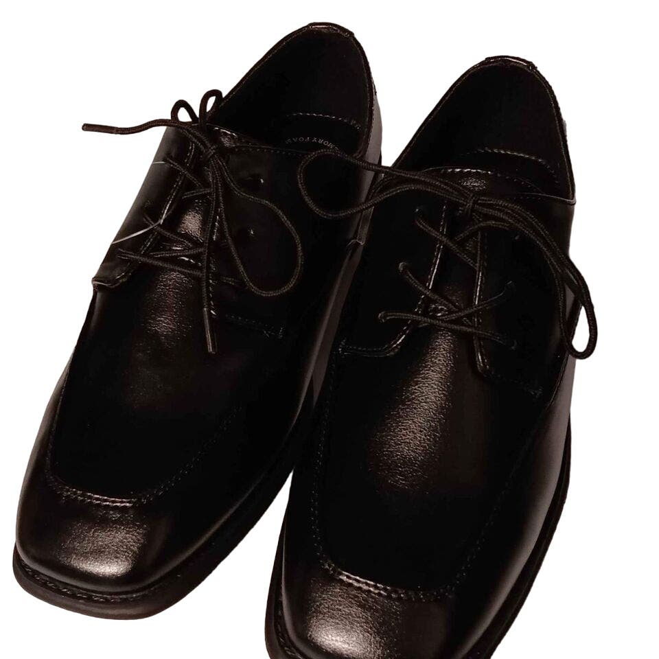 NEW Sonoma Boys Black Dress Shoes with Laces 2 Medium