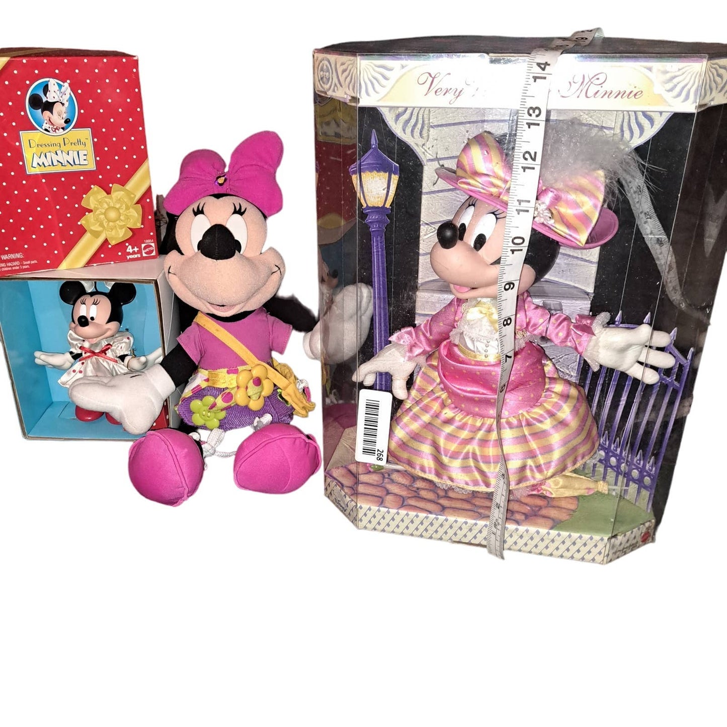 NIB-MINNIE MOUSE 3 Collectable Dolls! Very Victorian-Pretty Minnie-Dressed Up