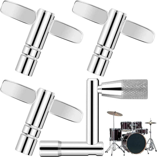 2 sets of Drum Keys 3-Pack Each and tuning Key with Continuous Motion