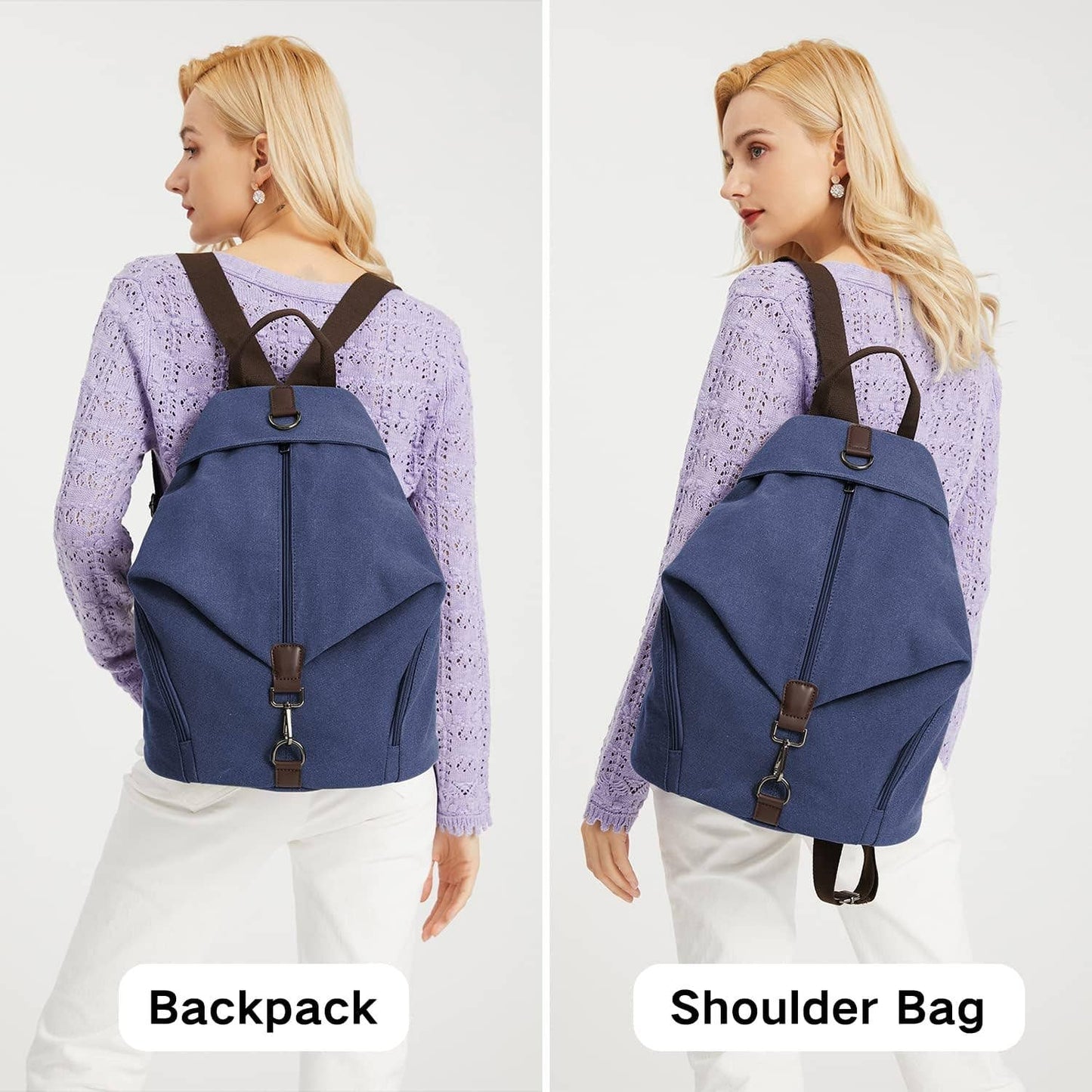 JOSEKO NEW Blue Denim Color Canvas Bag PERFECT SIZE Daypack