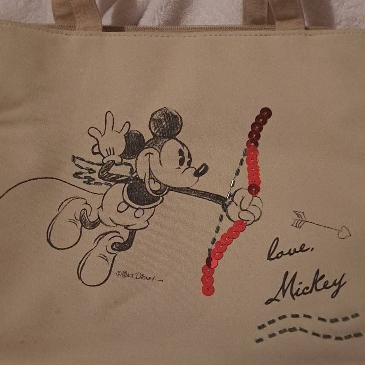 Two Vintage Mickey & Minnie canvas purses. One has tags and the other looks new