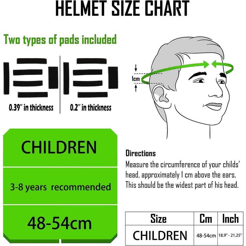 Exclusky Kids Children's Bike Helmet with Integrated Low Visor for Toddlers 48-54cm