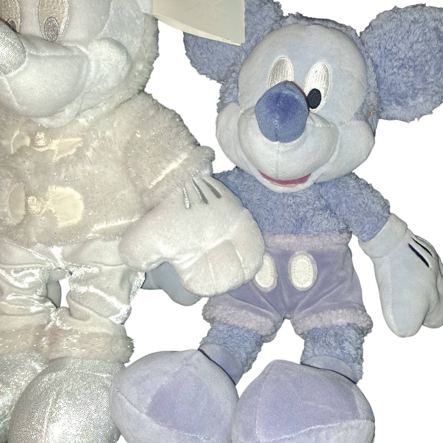 THREE Plush Pastel Mickey Mouse Snowflake Pals Each 16 inches tall!