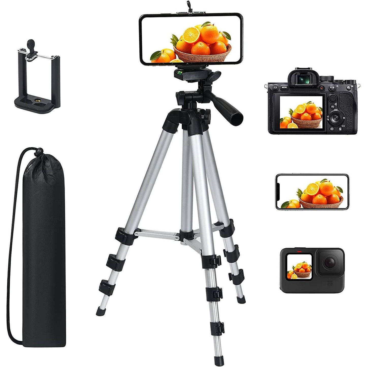 Tripod for camera, video camera and cell Phone  42 Inch Lightweight Aluminum