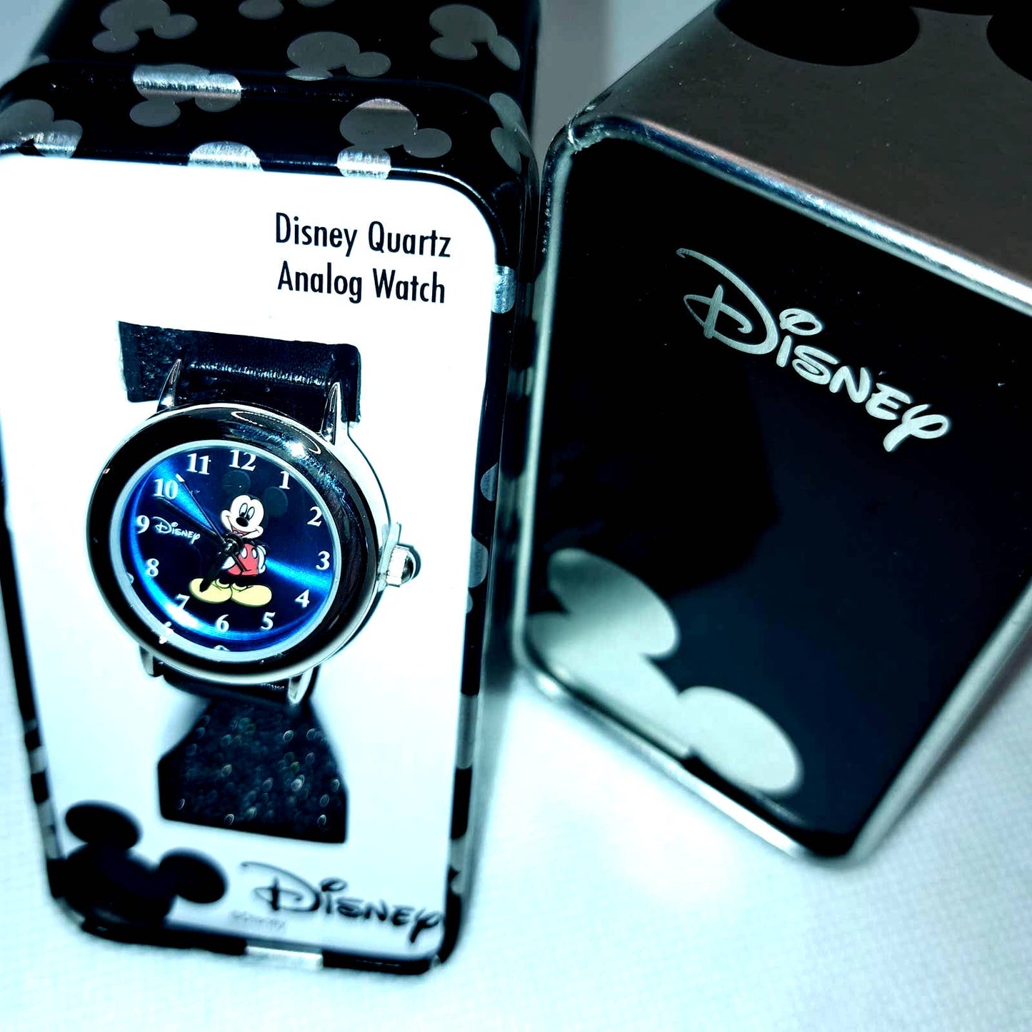 NIB - Beautiful Blue Mickey Mouse with stainless face Blue leather Band