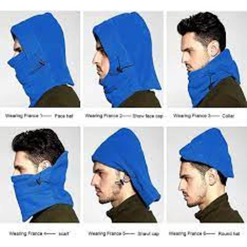Adult sz Fleece 3 in 1 Multifunction Thermal Windproof Full Face Mask Cover