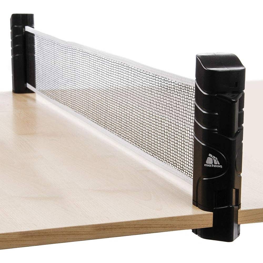 Meteor Table Tennis Nets Extendable Black - Retractable Net 220 x 14.5 cm