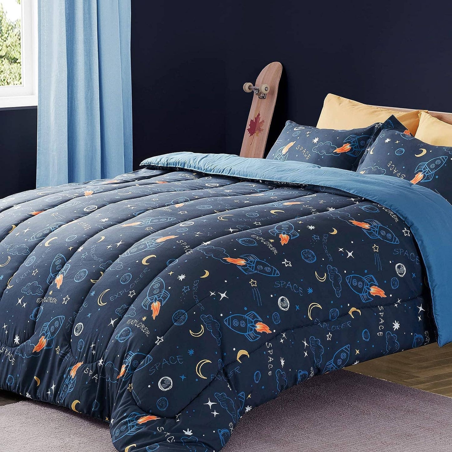 NEW SLEEP ZONE Kids Bedding Twin Comforter and 1 Pillow Case WASHABLE