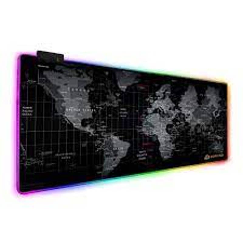 NIB - Extra Large 35 inch long LED Mouse Pad With World Map Muli LED Colors