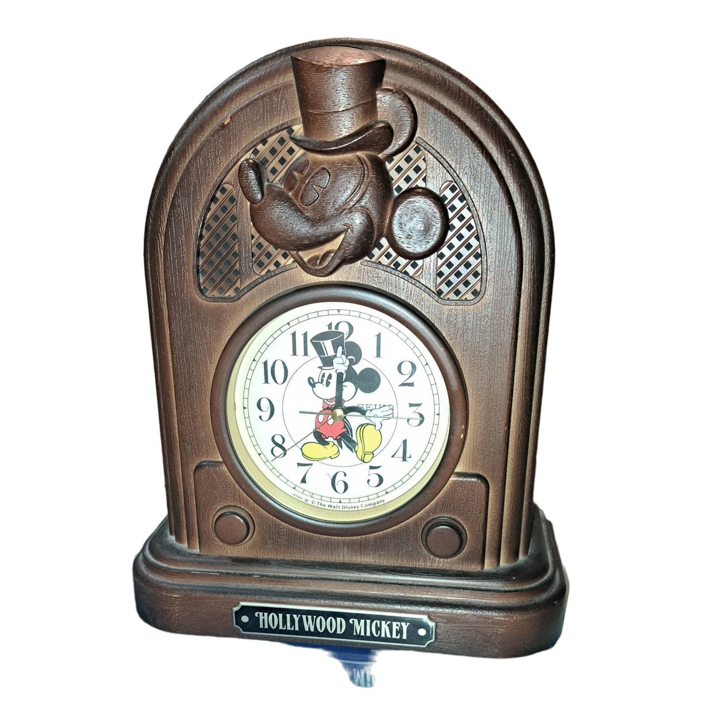 Vintage WORKING Hollywood Mickey Mouse Disney Talking Alarm Clock Seiko