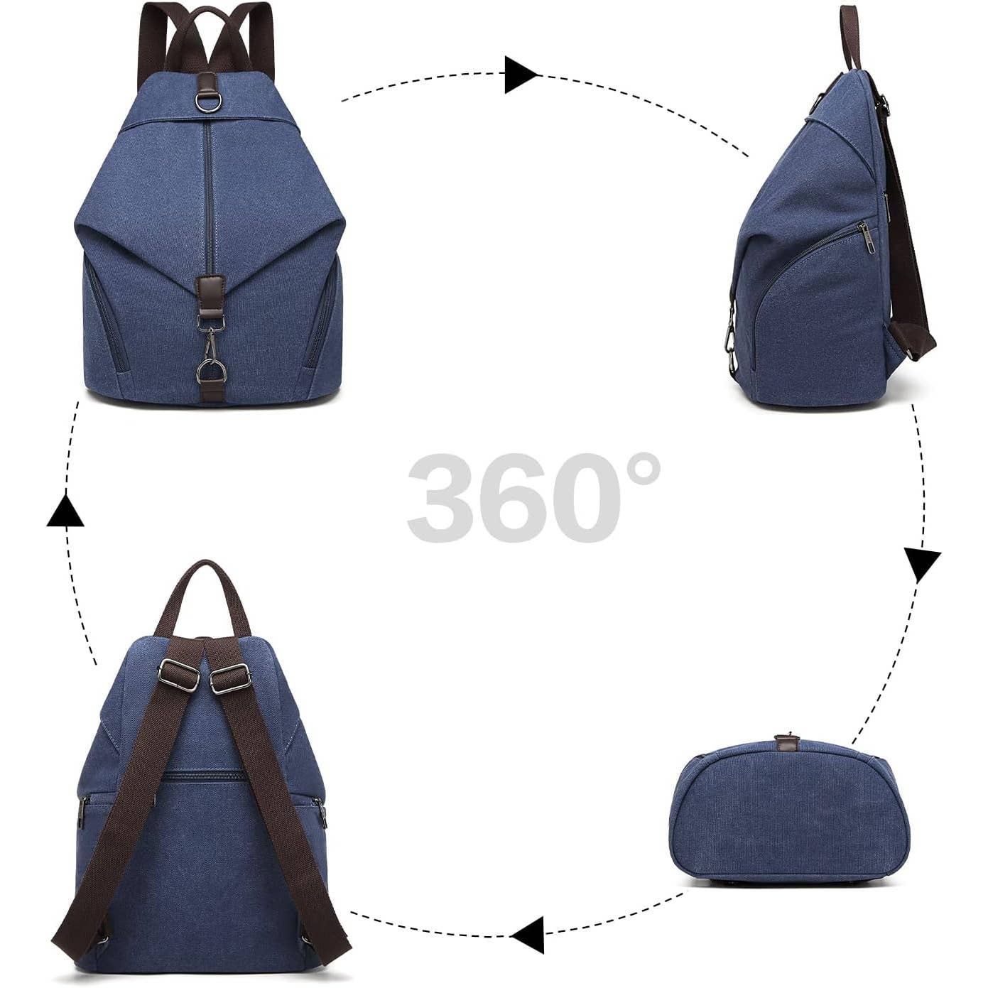 JOSEKO NEW Blue Denim Color Canvas Bag PERFECT SIZE Daypack