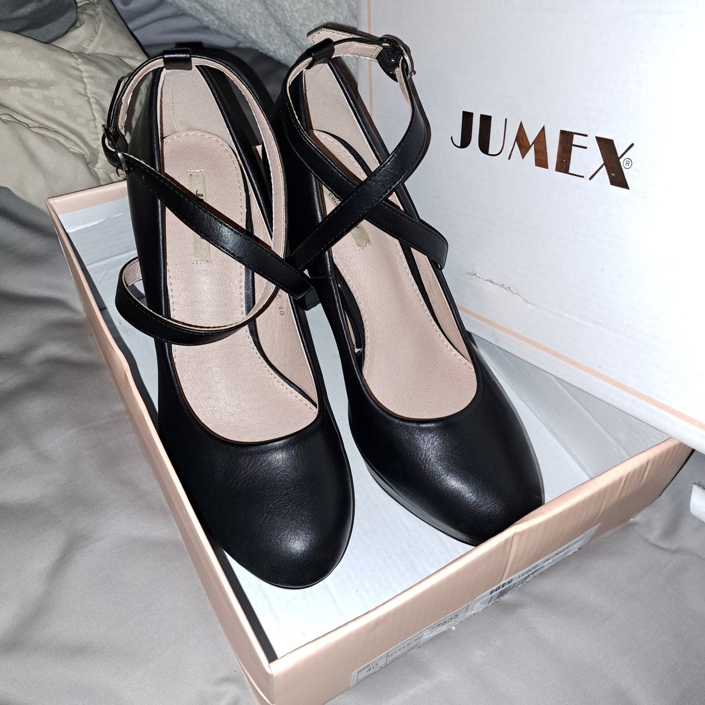 Copied - NIB JUMEX Women's Vintage Strappy Heels Black-40 EU / 8.5 US