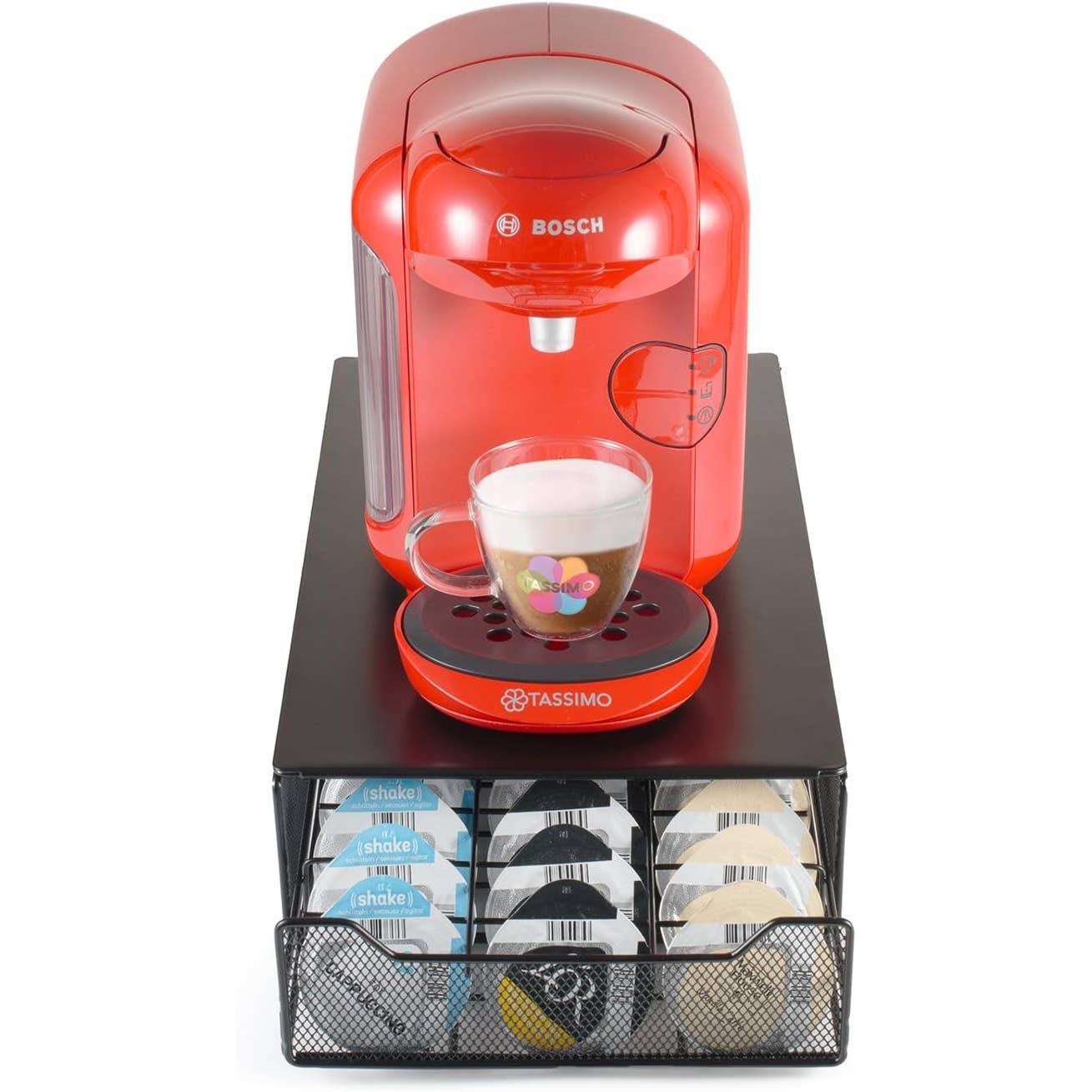 60 Coffee Pods Holders for Tassimo Capsule Metal Storage Drawer