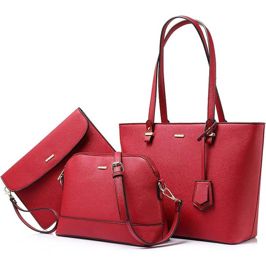 A-HOT RED New LOVEVOOK Purse with Tote Bags 3PCS