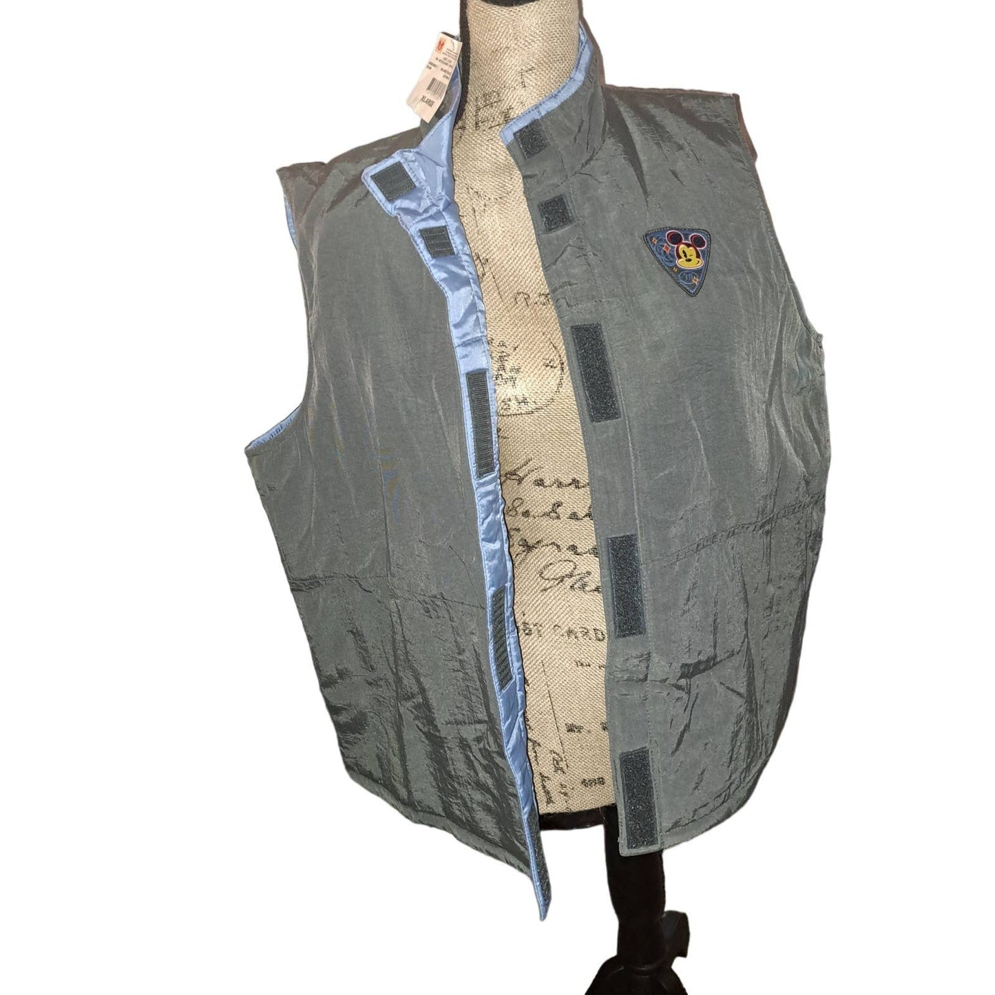 NWT- Mickey Mouse XL padded waterproof vest in dark slate