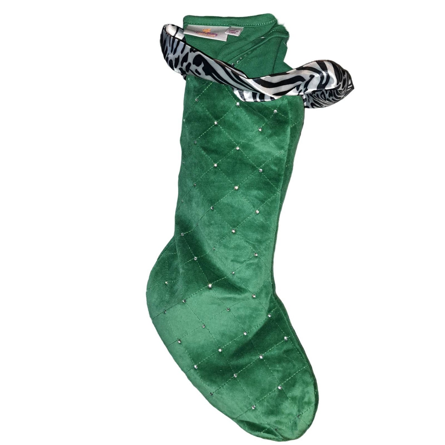 NWT- Ready for Gifting! Sz M Quaker Factory Mrs Claus Green & matching Stocking