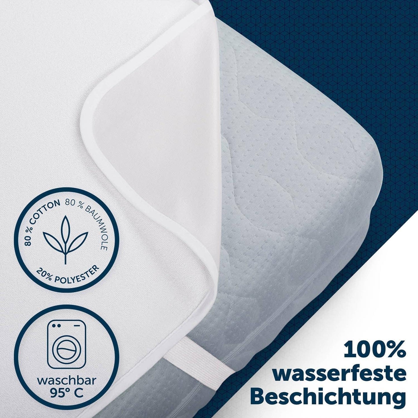 NEW From Germany Blumtal KING size Mattress Protector Cream Color 180x200cm