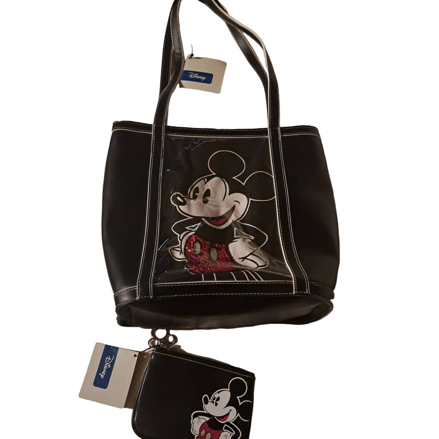 NWT- ADORABLE Mickey Mouse Large Vinyl Purse & matching Wallet